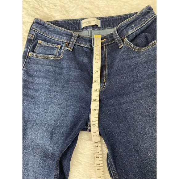Abercrombie and Fitch The Skinny High Rise Jeans Womens Size 27 Dark Wash 4R - Picture 11 of 13